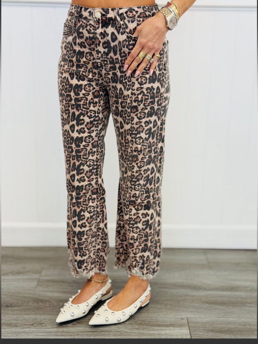 NWT STERLING KREEK LEOPARD JEANS